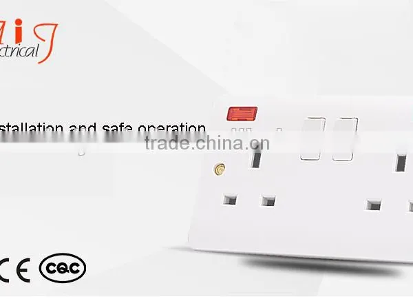 Gold 250V 13amp Socket Outlet With Neon Switched Socket Outlet photo-3