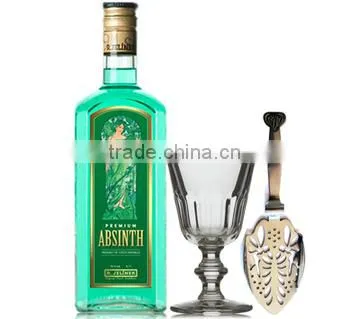 stainless steel absinthe spoon, leaf shap spoon,absinthe accessories,vermuth spoon,