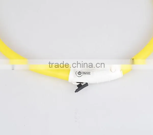 Rechargeable USB Waterproof LED Flashing Light Band Belt Safety Pet USB Dog Collar photo-3