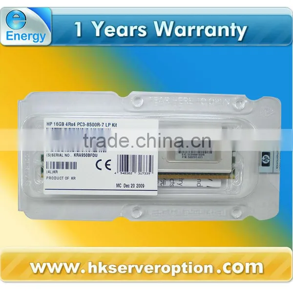 500666-B21 16GB (1x16GB) Quad Rank x4 PC3-8500 (DDR3-1066) Registered CAS-7 Memory Kit