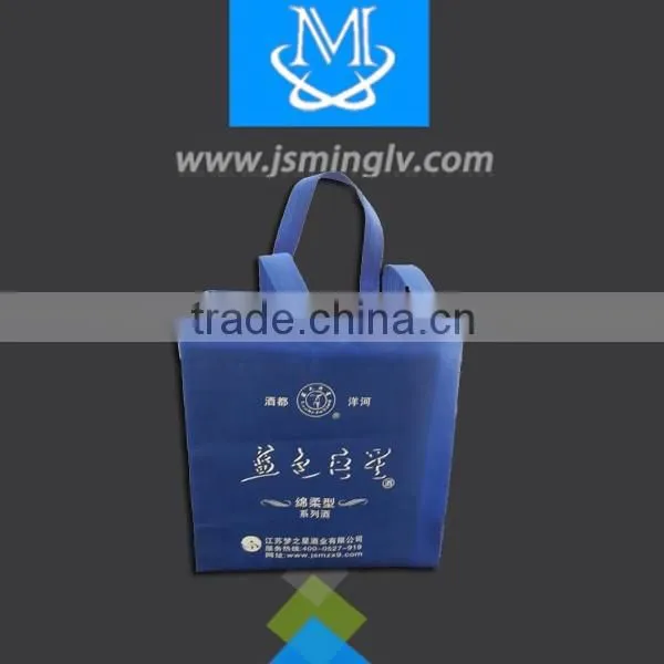 2016 Blue Wholesale Disposable Non-woven Wine Handbag photo-3