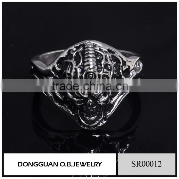 2016 Fashion New Style Skull Ring Wholesale Steel Jewelry Ring photo-2