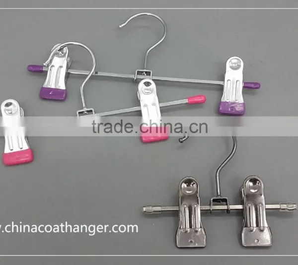 The HEAD Metal Hanger ,plastic Plated One Bar Clips Hanger for Pants Simple Hanger Best Price photo-4
