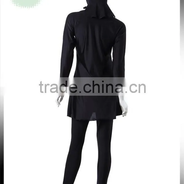 Ladies Modest Swimwear Women Muslim Swimsuit Black Bathers Burqa Bathing Suit photo-3