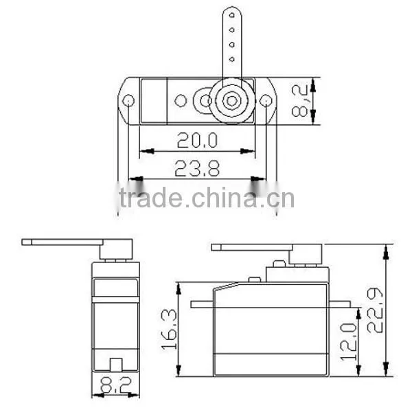 K-power P0025 rc Analog Plastic Gear Coreless Motor Micro Servo photo-4