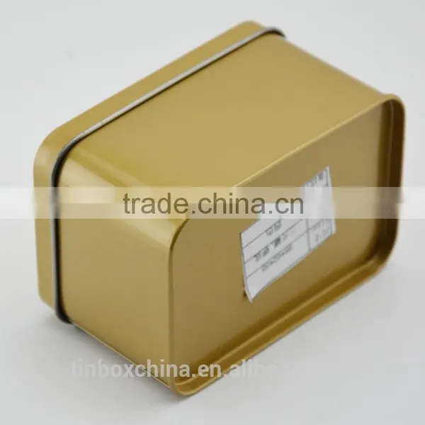 Dongguan Factory Direct Gold Rectangle Gift Packaging Tin Can photo-2