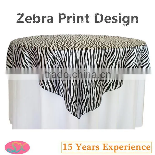 Printed Table Overlay Zebra Design Overlay