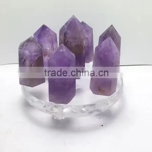 Natural Amethyst Crystal Point Seven Star Group photo-2