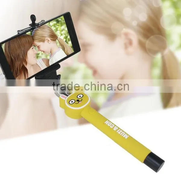 Most Popular Extendable Cartoon Selfie Stick Wired Monopod Selfie Stick for Smart Phones and Digital Cameras photo-5