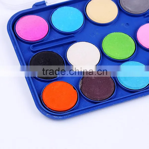 Professional 18 Colors Child Watercolor Paint Cakes Set Bulk,tempera Kids Paint Powder Paint Watercolor With One Brush photo-2