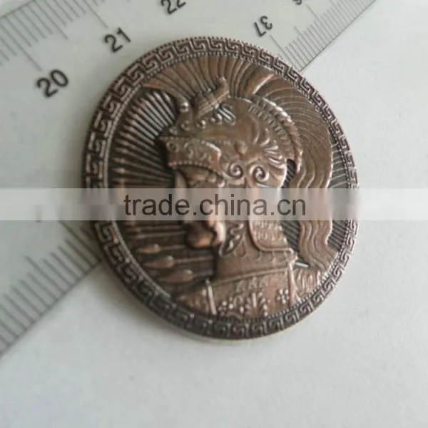 3D Ancient Rome Soldier Coin,antique Metal Souvenir Coin,custom Logo Metal Badge photo-2
