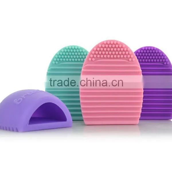 Cosmetic Cleaning Tools Color Silicone Shaped Eggs Cosmetic Makeup Brushes Cleaner