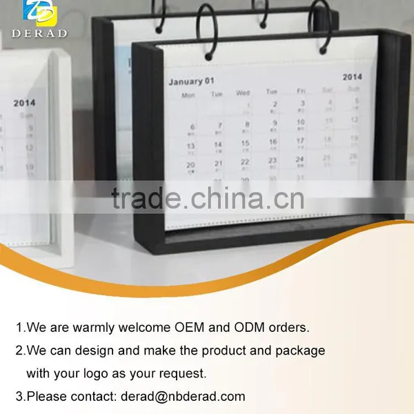 Picture Frame Style Table Wooden Calendar Bracket Frame photo-2