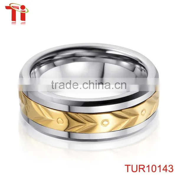 Fashion Tungsten Carbide Wedding Band Rings Inlay Steel Accessory photo-2