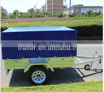 High Quality 7x4 Hot Dipped Galvanized Caged Trailer photo-2
