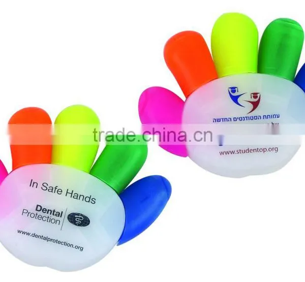 Hand Finger Palm Shape Stationery Highlighter Pens Many Colors Fluorescent Marker Pen for Children/pencil Shape Pen photo-6