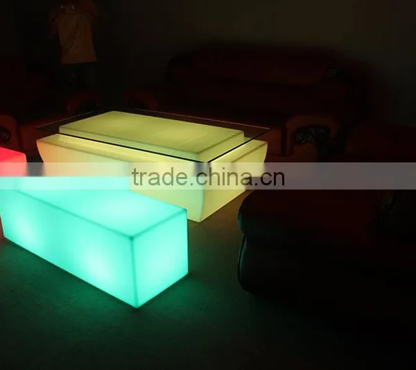Rechargeable li Battery Operated Party Lighted up Stool Cube Chair photo-6