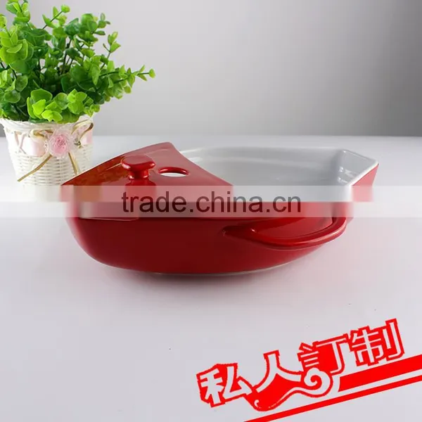China Factory Wedding Party Supplies Custom Shape Ceramic Boat Dish photo-2