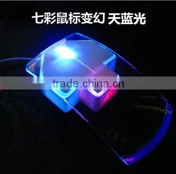 Latest LED Clear Wired Mouse Colorful Transparent LED Mouse photo-3