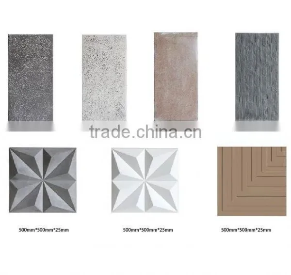 Bathroom or Kitchen Indoor Decoration Plain Concrete 3D Tiles Front Wall photo-5