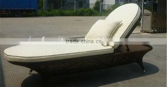 Rattan Sun Bed Aluminium Chaise Lounge Garden Furniture photo-2
