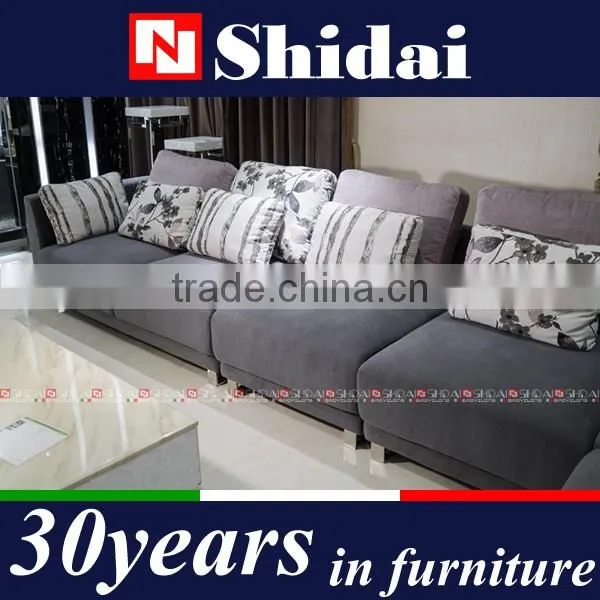 GREY L Shape FABRIC Contemporary Sectional Sofa SET G172-RE photo-5