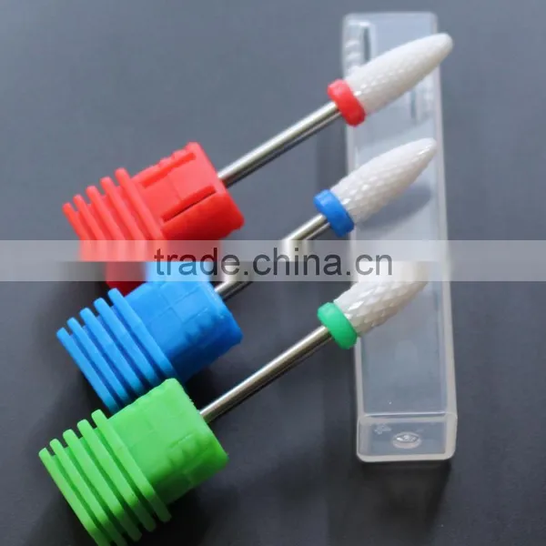 1 Piece Nail Drill Head Diameter 6.5MM White Ceramic Burr For Nail Shank Diameter 2.35MM photo-2