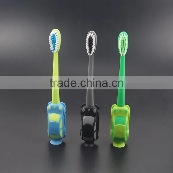 Car Toy Rubber Handle Small Head Charcoal Bristle Kid Toothbrush photo-5