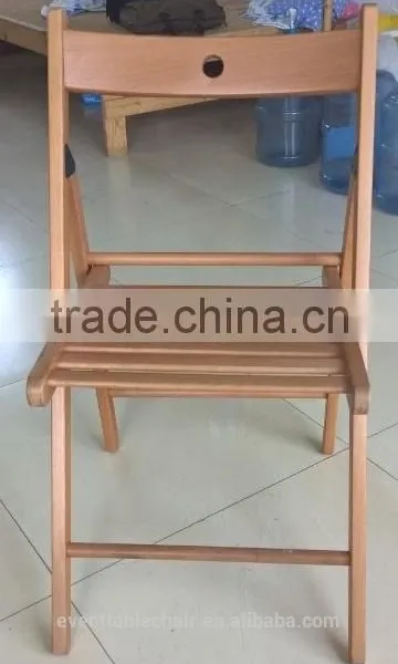 Slat Folding Chair Outdoor Garden Folding Chair With Beech Wood photo-3