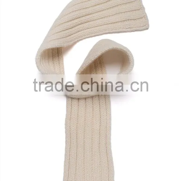 Luxury Rib Cashmere Wool Long Scarf photo-2