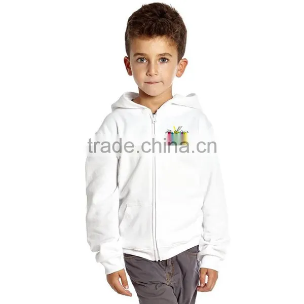 Wholesale 65 Cotton 35 Polyester Children Custom Printed Zip Up Fleece Hoodie photo-4