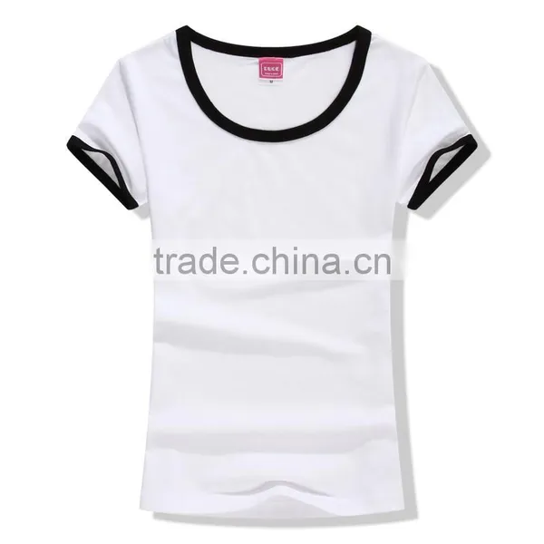 Factory New Style 95%cotton 5% Spandex Women's t Shirt/custom Blank White Short Sleeve Women T-shirts photo-5
