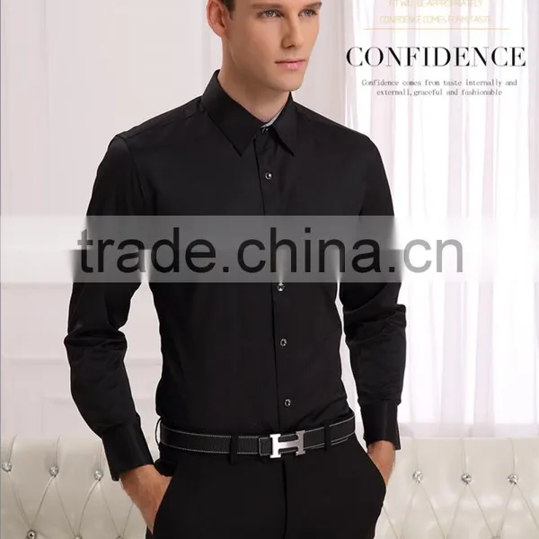 New Top Sale 100% Cotton Satin Mens Long Sleeve Casual Shirt photo-2