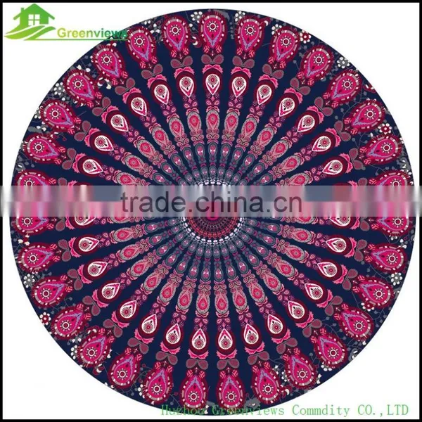 Wholesale Photo Printed Microfiber Round Beach Towel Round Towel 150 cm Round Bath Towel photo-5
