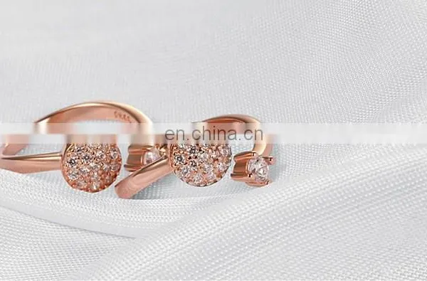 Rose Gold Plated Brass Crystal CZ Stone Ring for Women , Best Wedding Gift,Love Ring photo-3