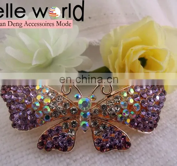 3 Designs Women's Rhinestone Butterfly Barrette Clip photo-4