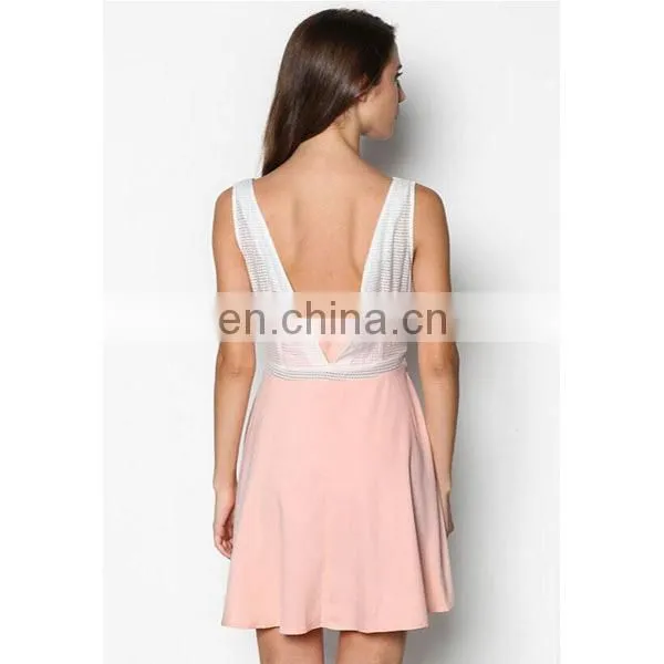 OEM 2016 Women Casual Dress Fashion Sleeveless Layered Lace Dress photo-4