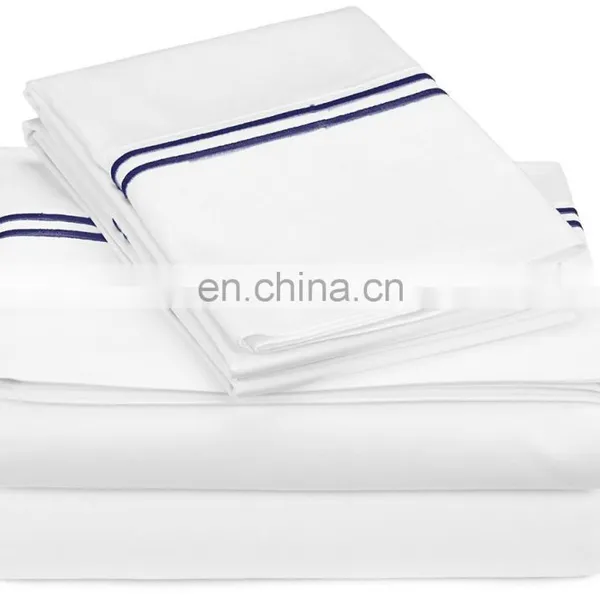 Yalan 400-Thread-Count Cotton Sateen Hotel Stitch Sheet Set