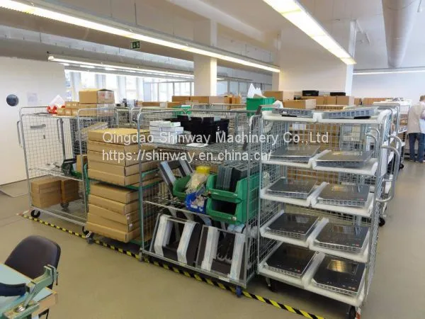 Warehouse Storage Folding Metal Trolley With Wheels photo-2