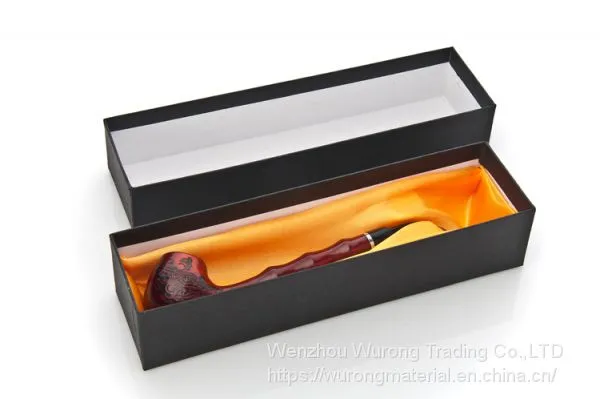 400mm Length Wooden Resin Long Tobacco Pipe With Small Red Head and Bamboo Joint Tube for Smoking photo-5