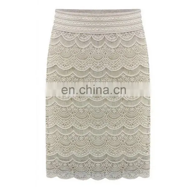 Ladies Lace Latest Pencil A- Line Skirt for Women Spring Summer 2020 photo-4