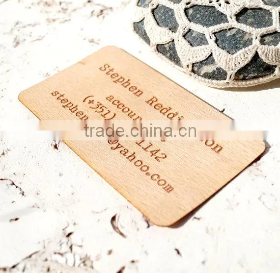 Custom Made Logo and Painted Color Wooden Business Card,wood Name Card photo-4