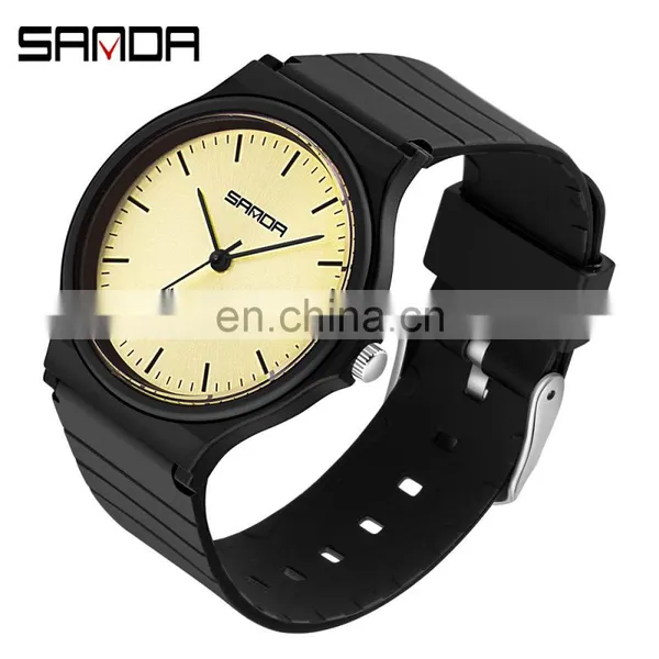 Sanda 6010 Stylish Ladies Mens Analog Watch Waterproof Relojs Minimal Unisex Quartz Watches photo-2