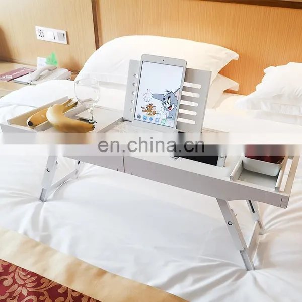 Wholesale High Quality Multi-function Bedroom Bathroom Bamboo Bathtub Caddy Tray photo-2