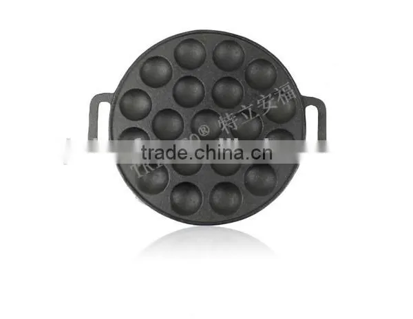 TRIONFO 19 Holes Cast Iron Double Ears Takoyaki Pan photo-3