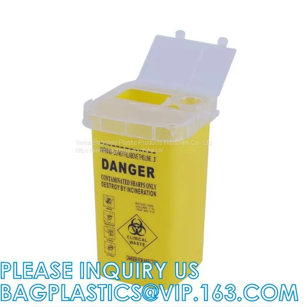 for Hospital Use Medical Waste Sharps Container, Sharps Box/ Sharps Containers, Sharpsguard Yellow Lid 1 Ltr Sharps, Sha photo-2