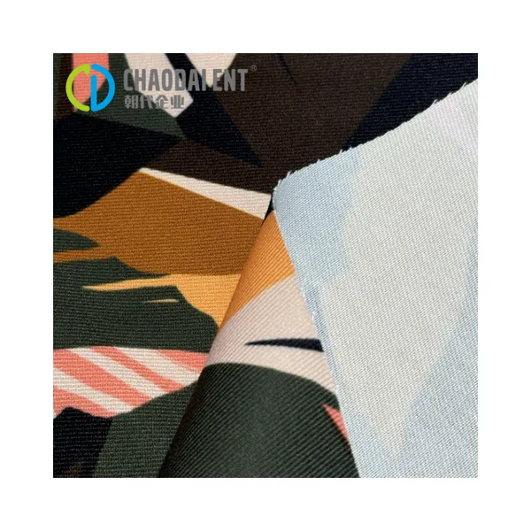 Eco-friendly Environmental Fabric 21S*21S 3/1Twill GRS Leaf Printed 100%RPET Recycled Polyester Canvas Fabric For Garment photo-5