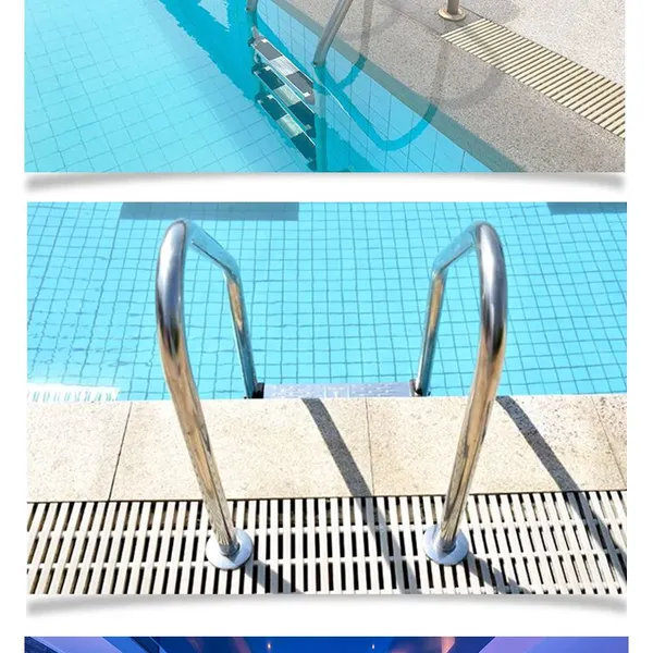 Swimming Pool 304/316 Stainless Steel Material Factory 1.0/1.2mm Thicknees Overflow Swimming Pool Ladder photo-3