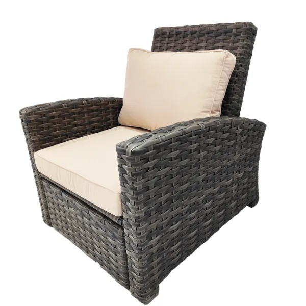 All Whether High Level Maual Weave Rattan Aluminium Sofa Garden Outdoor Furniture 4pcs Patio Set photo-4