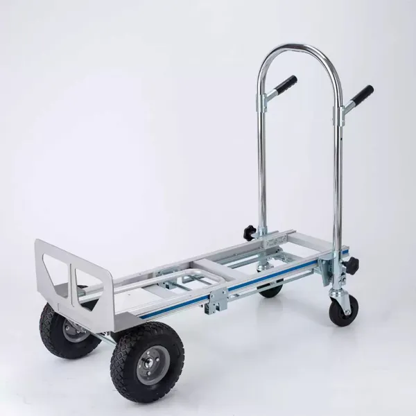3 in 1 Style Aluminum Foldable Trolley 770lbs/250KG Weight Capacity Push Cart With Inflatable and Solid Rubber Wheels